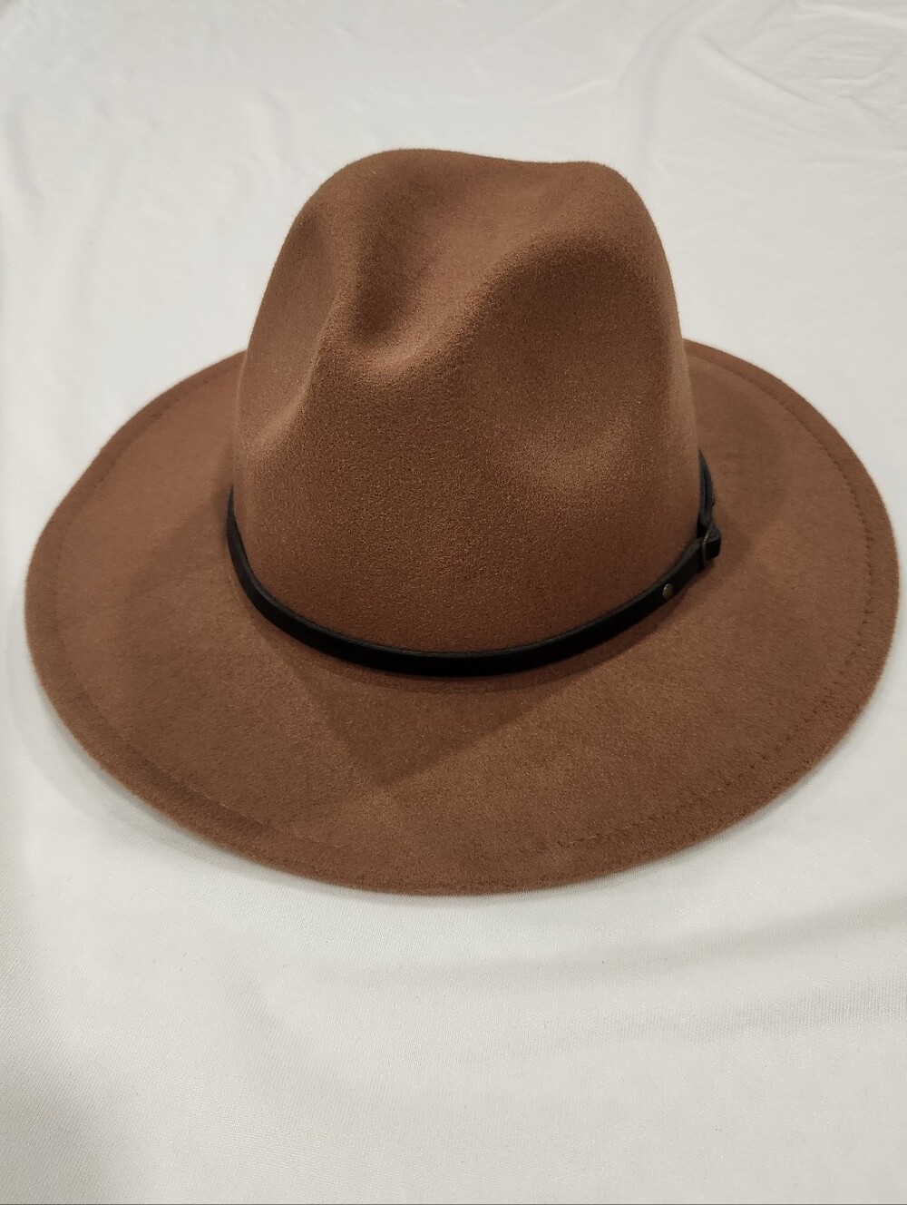 Women's Brown Felt Fedora Hat